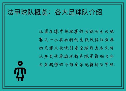 法甲球队概览：各大足球队介绍